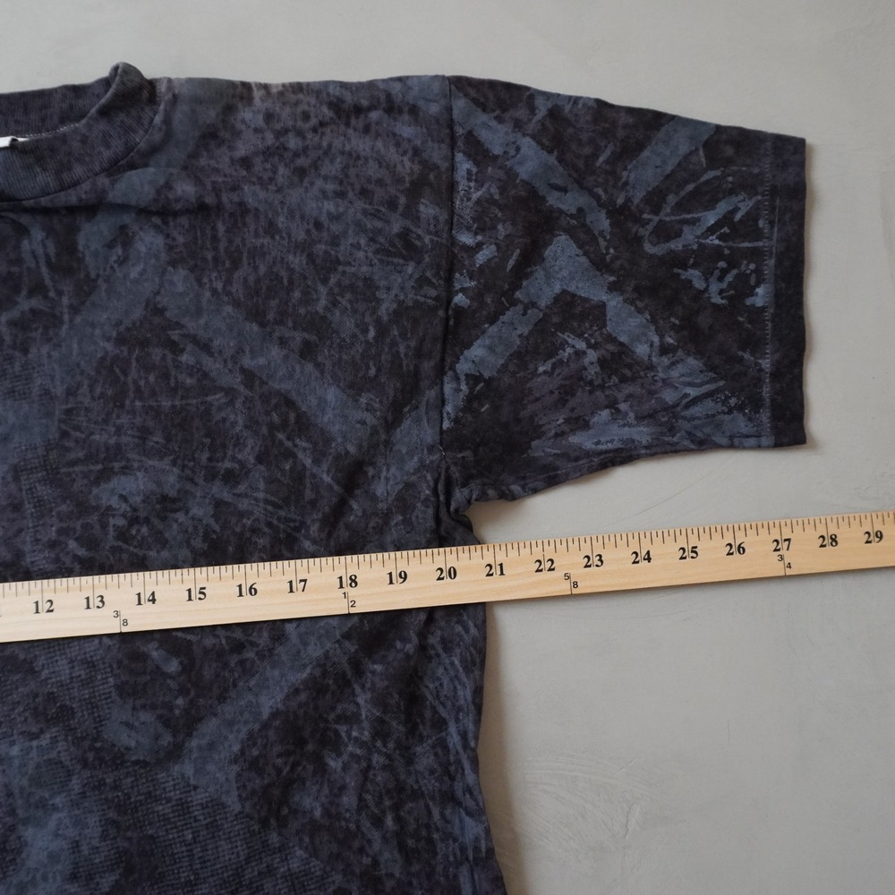Vintage Reebok Blacktop T Shirt Mens Large L Gray Acid Wash All Over Print USA - Picture 8 of 8